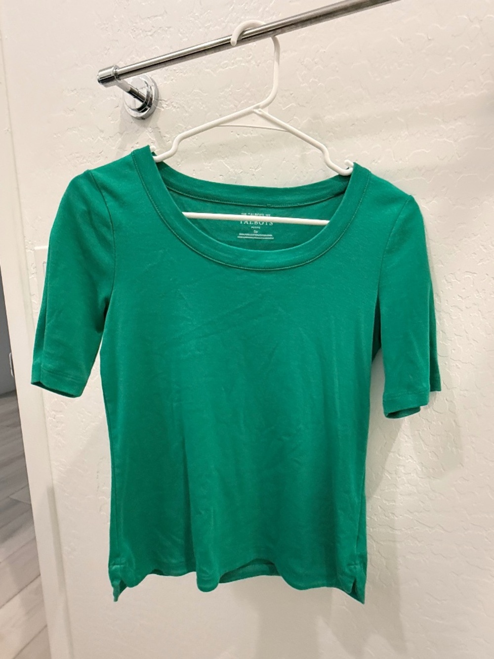 Talbots Green Scoop Neck Tee